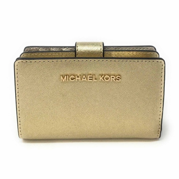 Michael Kors Jet Set Travel PVC Bifold Coin Wallet - Picture 1 of 7
